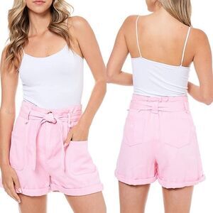 Elodie • High Waist Summer Shorts with All Cotton Knot Front